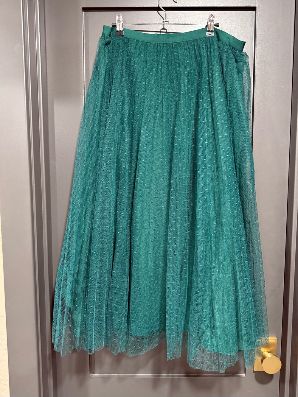 J Crew Green Tulle Midi Skirt - Women